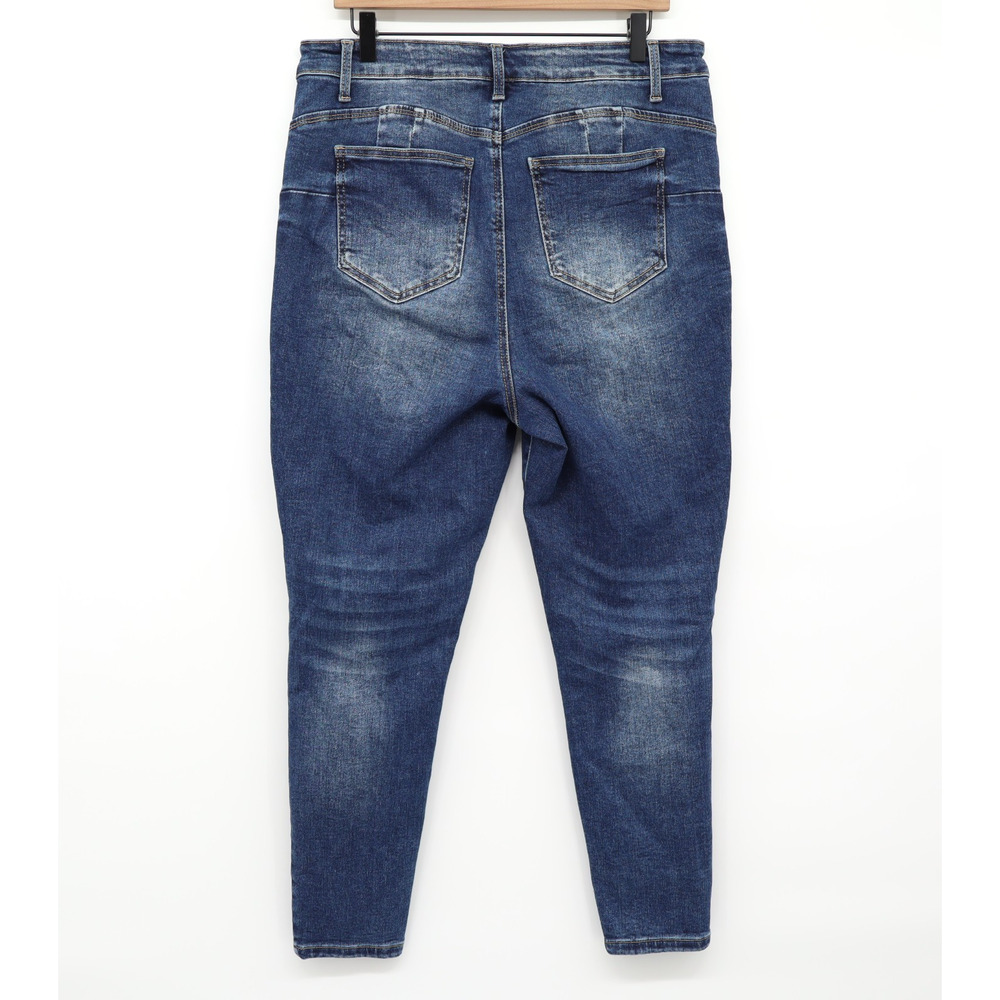 Wax Jeans Women's Push Up Collection High Rise Push Up Jeans Blure Sz 18 NEW - Picture 2 of 5